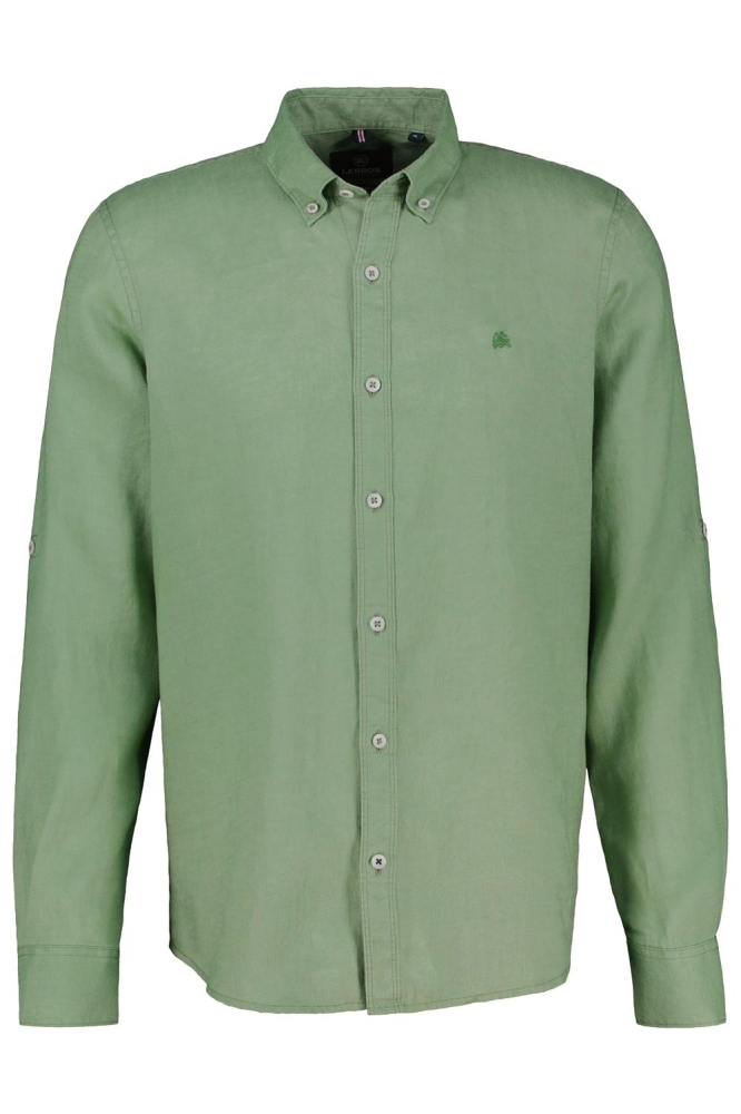OVERHEMD VAN LINNEN EN KATOEN MIX 2541111 612 SAGE GREEN